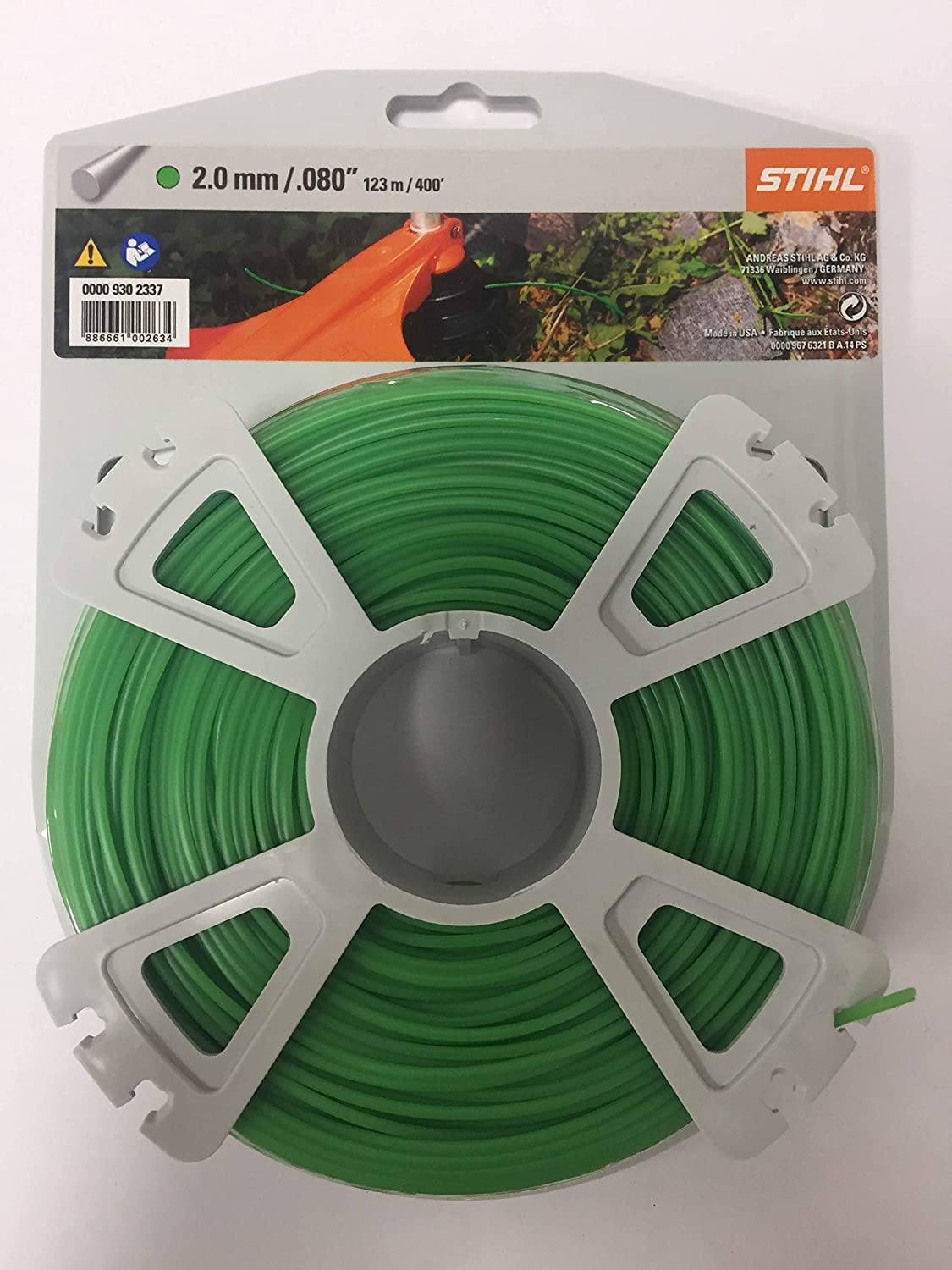 Amazon.com : Stihl Square Diameter 3.0 mm x 53 m Mowing Line Green